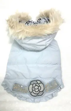パリエロ 犬服 ピンクゴールド コート カメリアダウンコート(水色XS)