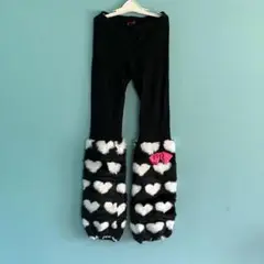 EARTHMAGIC ハート柄ファー付きパンツ 140