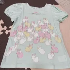 メゾピアノ　ウサギ柄 Tシャツ 140