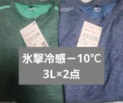 【ワークマン】氷撃冷感(R)-10℃半袖Tシャツ　グレー杢　コハク杢　2枚セット