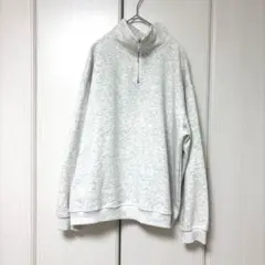 トレーナー　グレー ハーフジップ Lサイズ