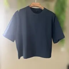 UNIQLO テクスチャージャージブルーTシャツLサイズ
