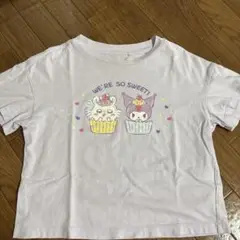 ユニクロ　ちいかわ×サンリオコラボTシャツ　モモンガ×クロミ