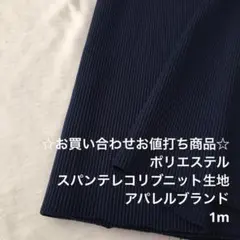 C10L/7960-11☆1m お買い合わせ/ポリスパンテレコリブニット生地