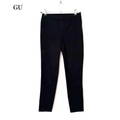 GU スキニーパンツ ブラック ベーシック 無地 M スタンダード スリム