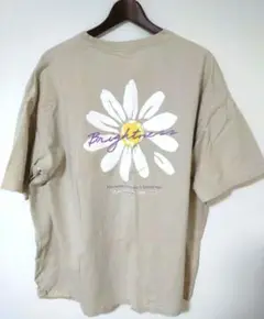 modish gaze モディッシュガゼ　花柄 半袖Tシャツ ベージュ　Мサイズ
