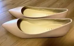 ナノユニバース　ピンクベージュ　フラットシューズ