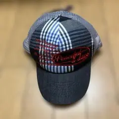 Peaceful & days チェック柄キャップ