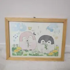 ★激レア★コウペンちゃん★原画展★サイン入り　複製原画★【春とコウペンちゃん】 コウペンちゃん複製原画サイン付き