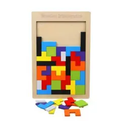 ▼テトリス 知育玩具 ジグソーパズル 積み木 木製 ジグゾーパズル0508