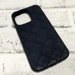 美品✨ボッテガヴェネタ　iPhoneケース　シリコン　ネイビー 14pro