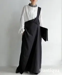 antiqua アンティカ ワンショルサロペット オールインワン