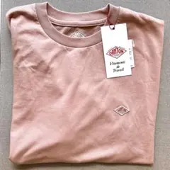 【タグ付き新品】ダントン ワンポイントロゴ ピンク Tシャツ