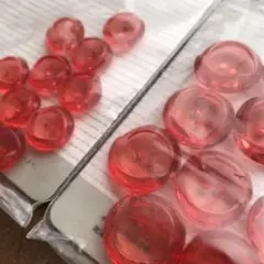 昭和レトロ 手芸用品 ボタン 赤　大小セット