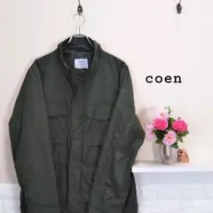 美品★ コーエン ミリタリージャケット 大きいサイズ XL モスグリーン メンズ