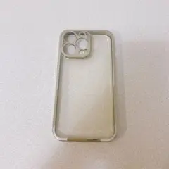 iPhone13Proケース　シルバー×クリア