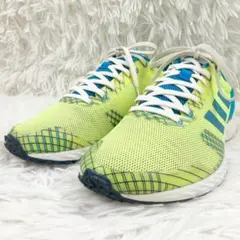 美品 26.5㎝◎adidas adizero RC イエロー ブルー メッシュ