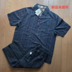 【新品未使用】 彩匠庵 セットアップ 甚平 ブラック