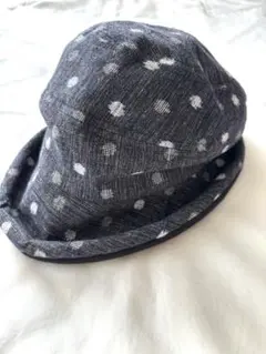 美品　久留米絣　藍暦　帽子