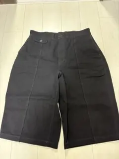 nullブラック ワイドハーフパンツ