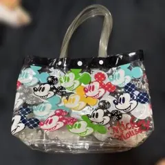 ミッキーマウス　クリア　透明　ビニール　バッグ