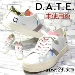 極美品 D.A.T.E. HILL LOW サイドライン 本革 スニーカー