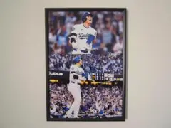 A4 額付き ポスター 大谷翔平 マーリンズ戦 ホームラン 50号！! 劇的