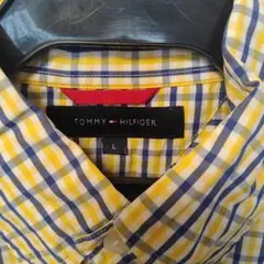 TOMMY HILFIGER チェック柄半袖シャツ Lサイズ