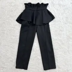 美品✨SOLOV ペプラムパンツ ブラック ラッフルパンツ M 完売品