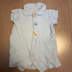 妖精の森　ベビー服　半袖ロンパース 水色 70cm