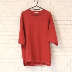 【GU】フットボールワイドフィットT〈5分袖〉〈ユニセックスM〉