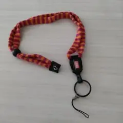 CHUMS ストライプストラップ キーホルダー付き
