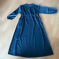 AZUL ダークグリーンロングワンピース