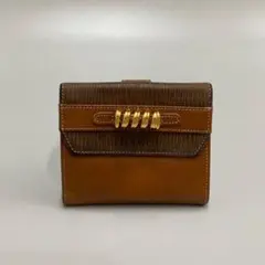 美品 LOEWE ロエベ ロゴ ベラスケス レザー 二つ折り 財布 ブラウン