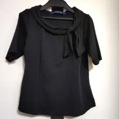 美品　未使用　ブラック　スカーフタイ付きカットトップス　アンアナザーアンジェラス