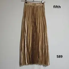 fifthゴールド プリーツスカート