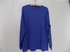 46452 ノースフェイス 同色刺繍 ロングスリーブ 紺 LL