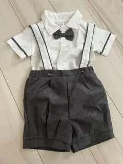 フォーマル子供服 ボウタイ・サスペンダー付き 2点セット(12-18ヶ月)