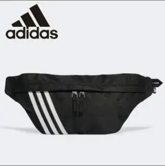 adidas ブラック ショルダーバッグ ウエストバッグ　斜めがけ