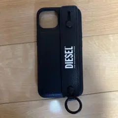 DIESEL ブラック iPhone13ケース ストラップ付き