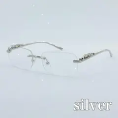 メガネ　リムレス サングラス 伊達メガネ 縁無し　男女兼用 シンプル 828