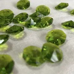 サンキャッチャーパーツ　オクタゴン　八角形　ライトグリーン×10個