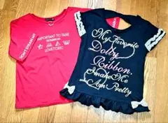 女の子 トップス 140 半袖Tシャツ フリル リボン Lovetoxic他