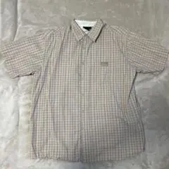 Dickies ディッキーズ シャツ 半袖 トップス ネルシャツ ベージュ L