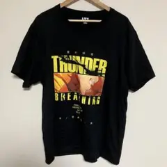 美品 UNIQLO ユニクロ 鬼滅の刃 我妻善逸 半袖 Tシャツ 黒 XXL