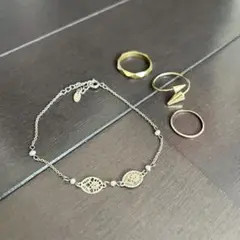 ブレスレット　リング　指輪　シルバー　ゴールド　カジュアル　可愛い