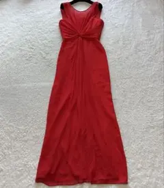 美品　BCBGMAXAZURIA シフォンパーティードレス　ロングワンピース
