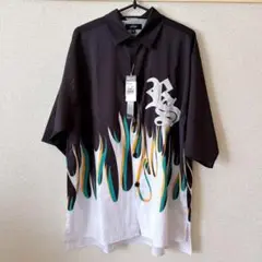 新品♥ オーバーシャツ 炎 ユニセックス SPINNS WEGO