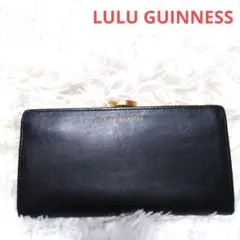 【未使用・箱付き】LULU GUINNESS 二つ折り財布 ブラック 未使用・箱付き】LULU GUINNESS 二つ折り財布 ブラック
