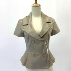 【タグ付き】 マックスアンドコー MAX&CO 半袖 ジャケット M ベージュ